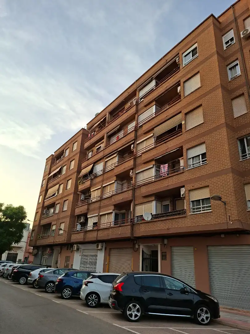 Exterior view of Flat for sale in Albal  with Air Conditioner, Oven and Balcony