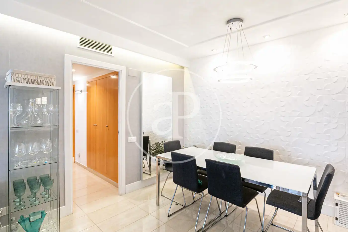 Dining room of Flat for rent in Badalona  with Air Conditioner, Heating and Terrace
