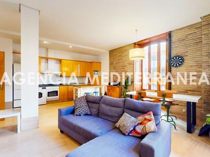 Living room of Flat to rent in  Valencia Capital  with Air Conditioner and Balcony