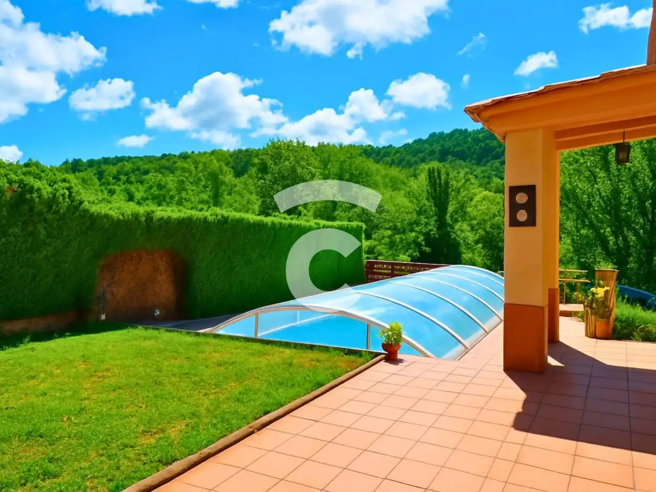 Schwimmbecken von Haus oder Chalet zum Verkauf in Sant Agustí de Lluçanès mit Heizung, Privatgarten und Terrasse