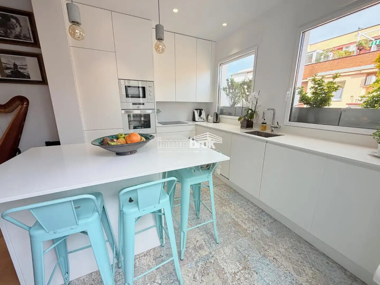 Küche von Dachboden zur Miete in Madrid mit Terrasse und Abstellraum