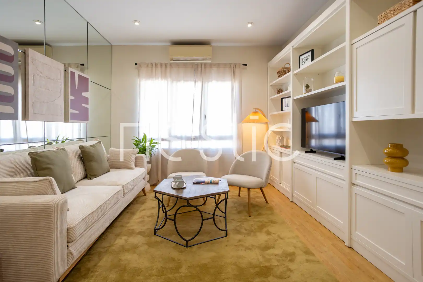 Wohnzimmer von Wohnungen zur Miete in Madrid mit Klimaanlage, Heizung und Möbliert