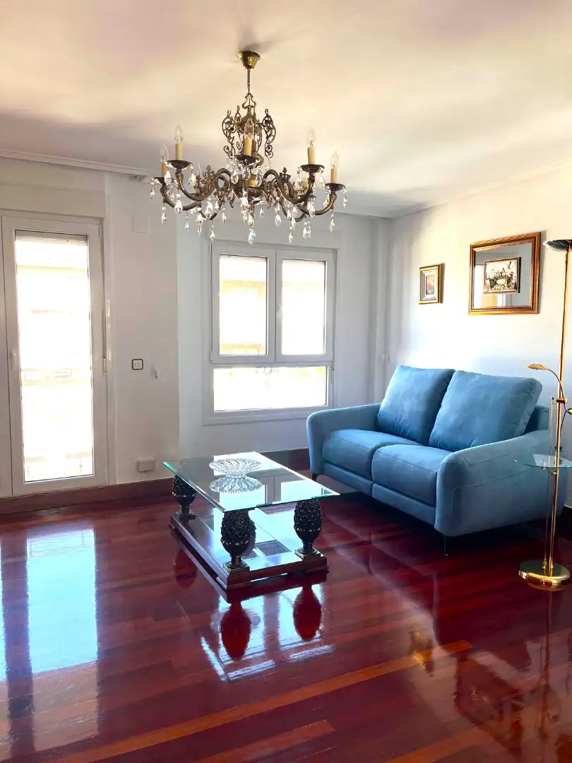 Sala d'estar de Pis en venda en Castro-Urdiales amb Calefacció, Jardí privat i Parquet