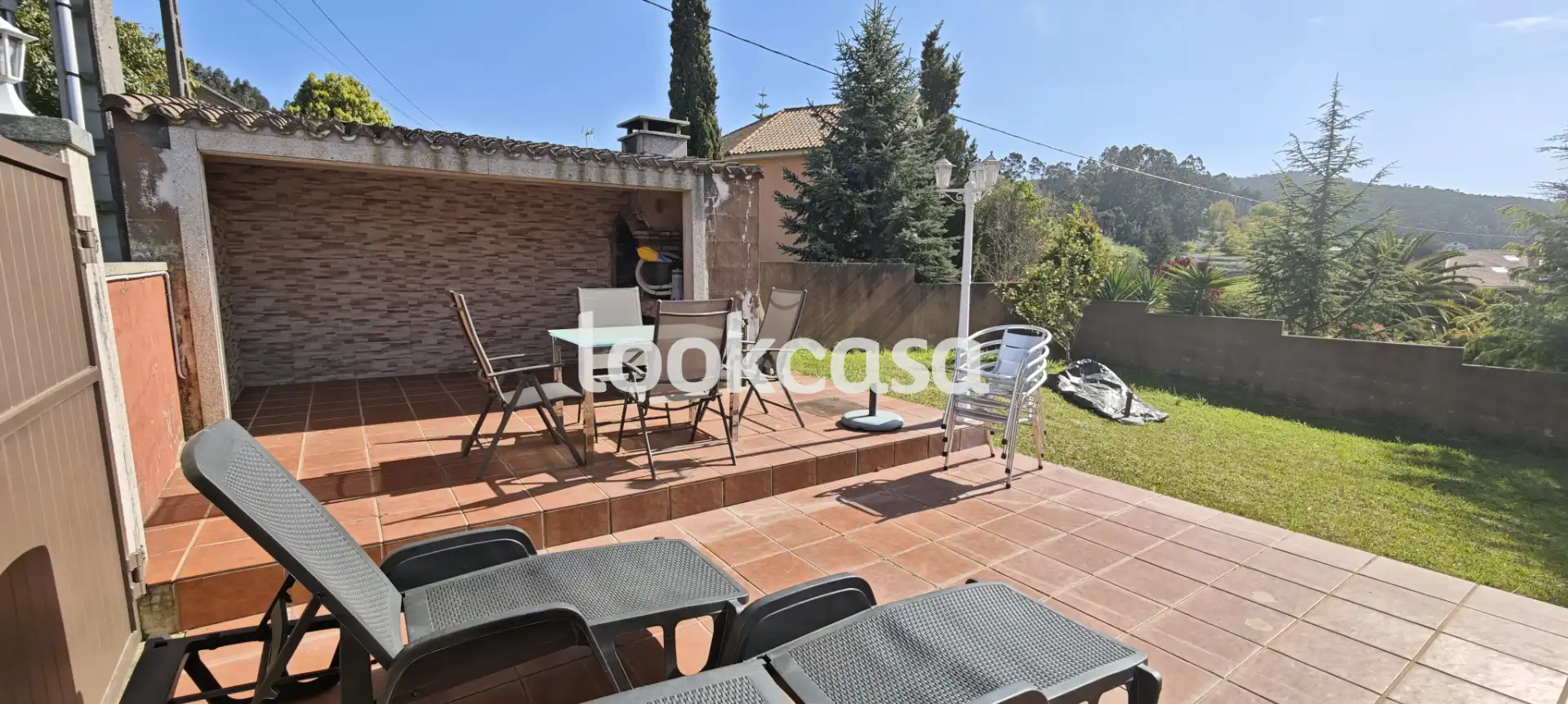 Terraza de Casa o chalet en venta en Meis con Calefacción, Jardín privado y Parquet