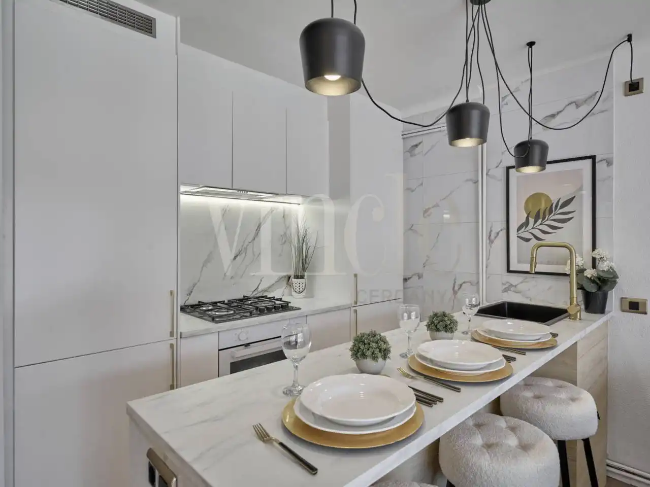 Kitchen of Flat for sale in Llívia  with Parquet flooring and Terrace