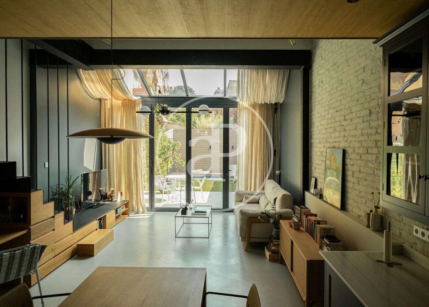 Living room of House or chalet for sale in  Barcelona Capital  with Air Conditioner, Heating and Private garden