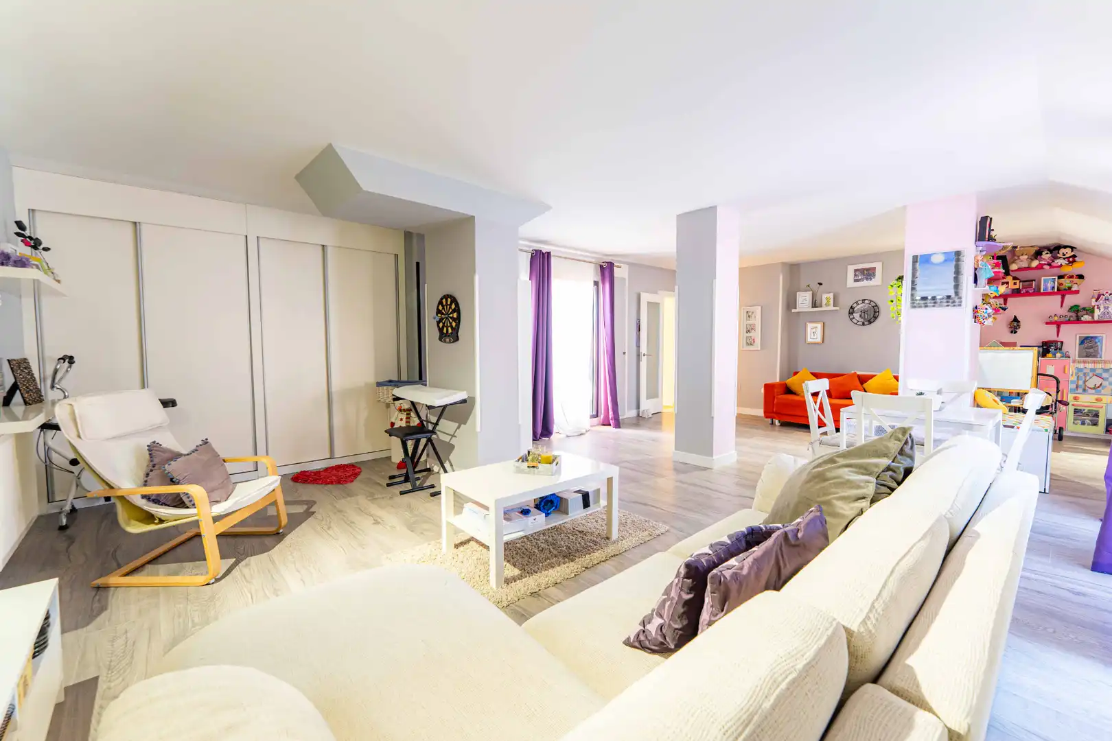 Wohnzimmer von Dachboden zum Verkauf in Arroyomolinos (Madrid) mit Heizung, Parkett und Terrasse