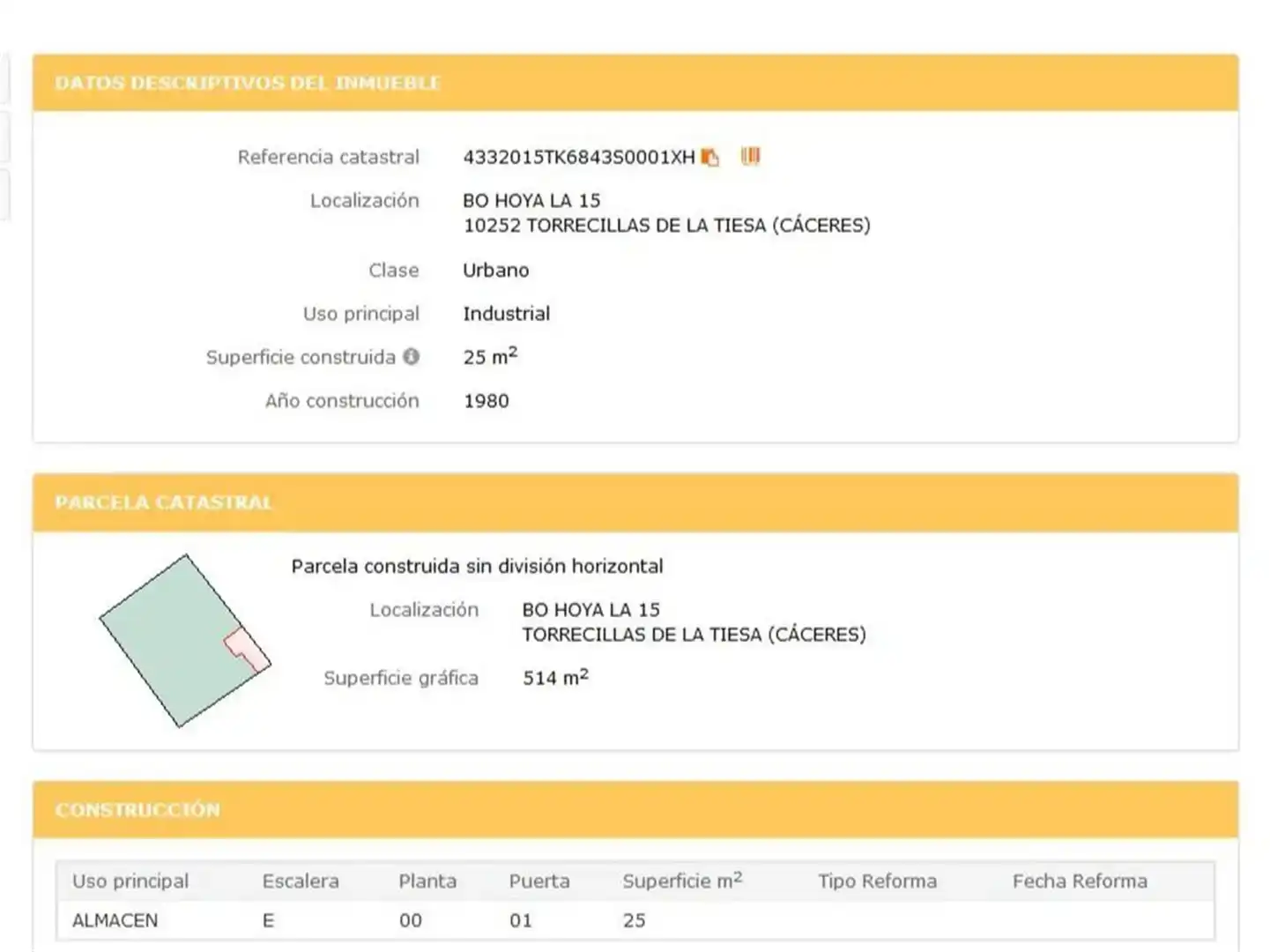 Parking of Land for sale in Torrecillas de la Tiesa