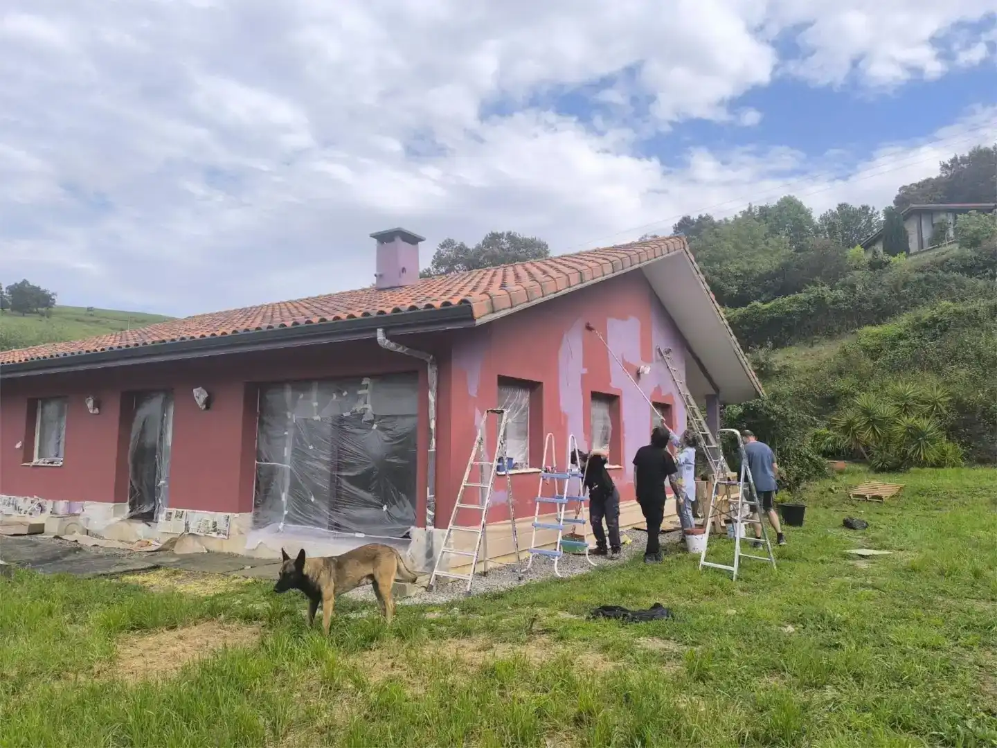 Vista exterior de Casa o chalet en venta en Berriatua con Jardín privado, Parquet y Amueblado