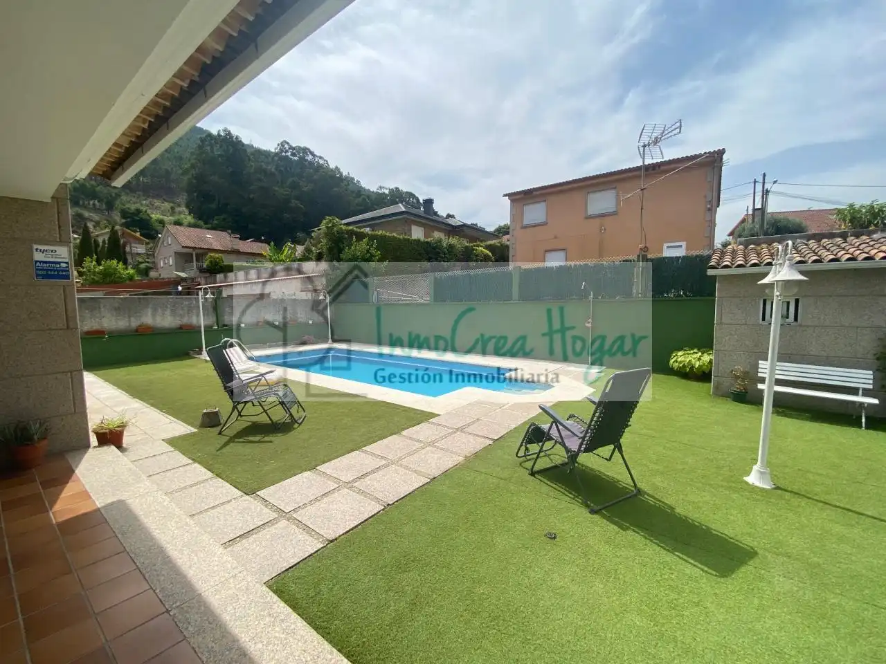 Swimming pool of Houses for sale in Mos  with Heating, Private garden and Storage room