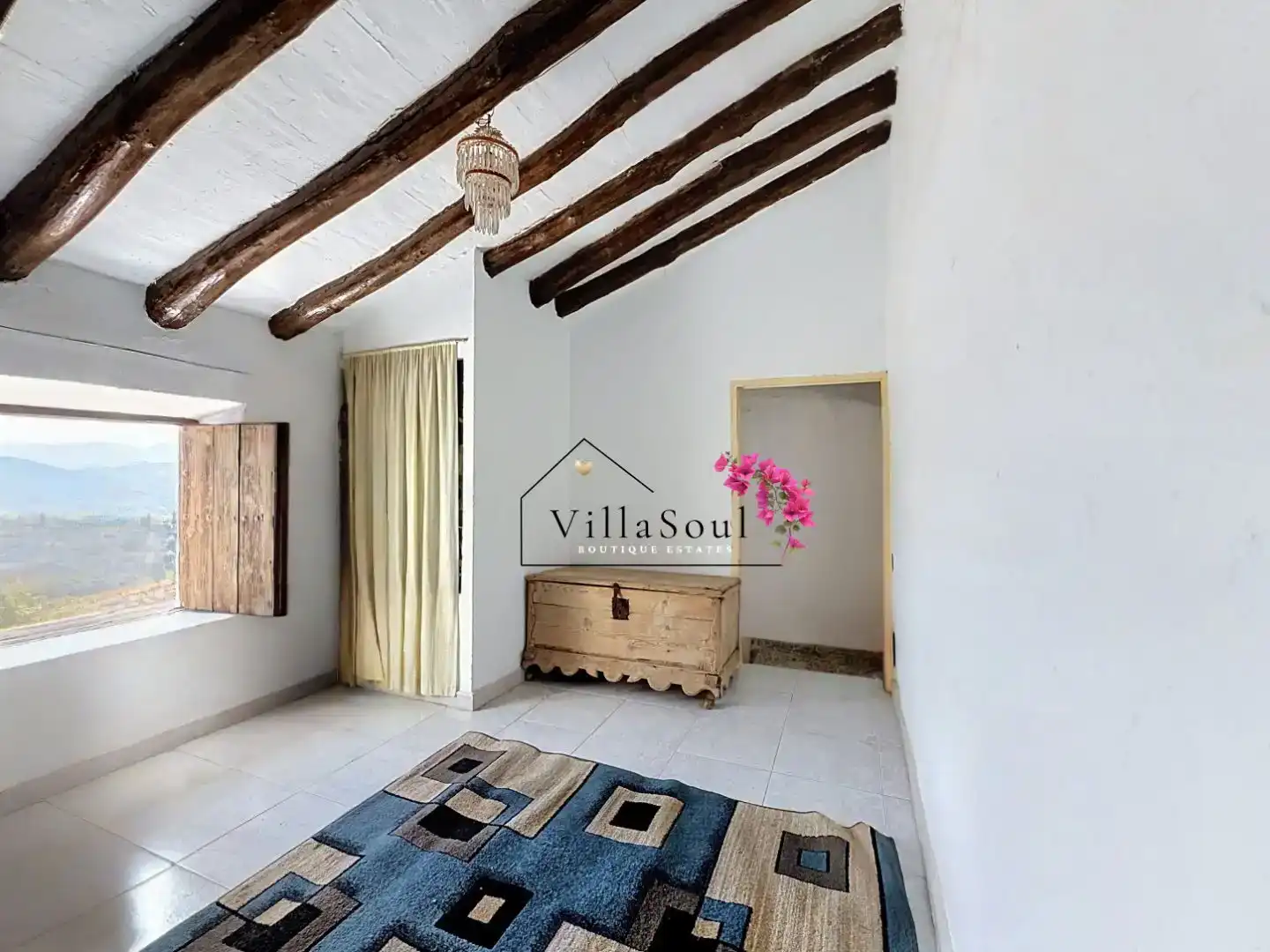 Sala d'estar de Casa adosada en venda en Cútar, Málaga