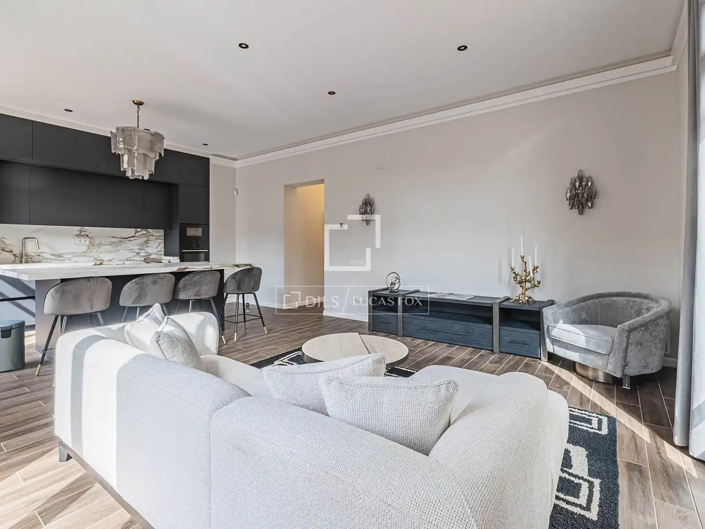 Sala de estar de Piso en venta en Barcelona con Aire acondicionado, Calefacción y Balcón
