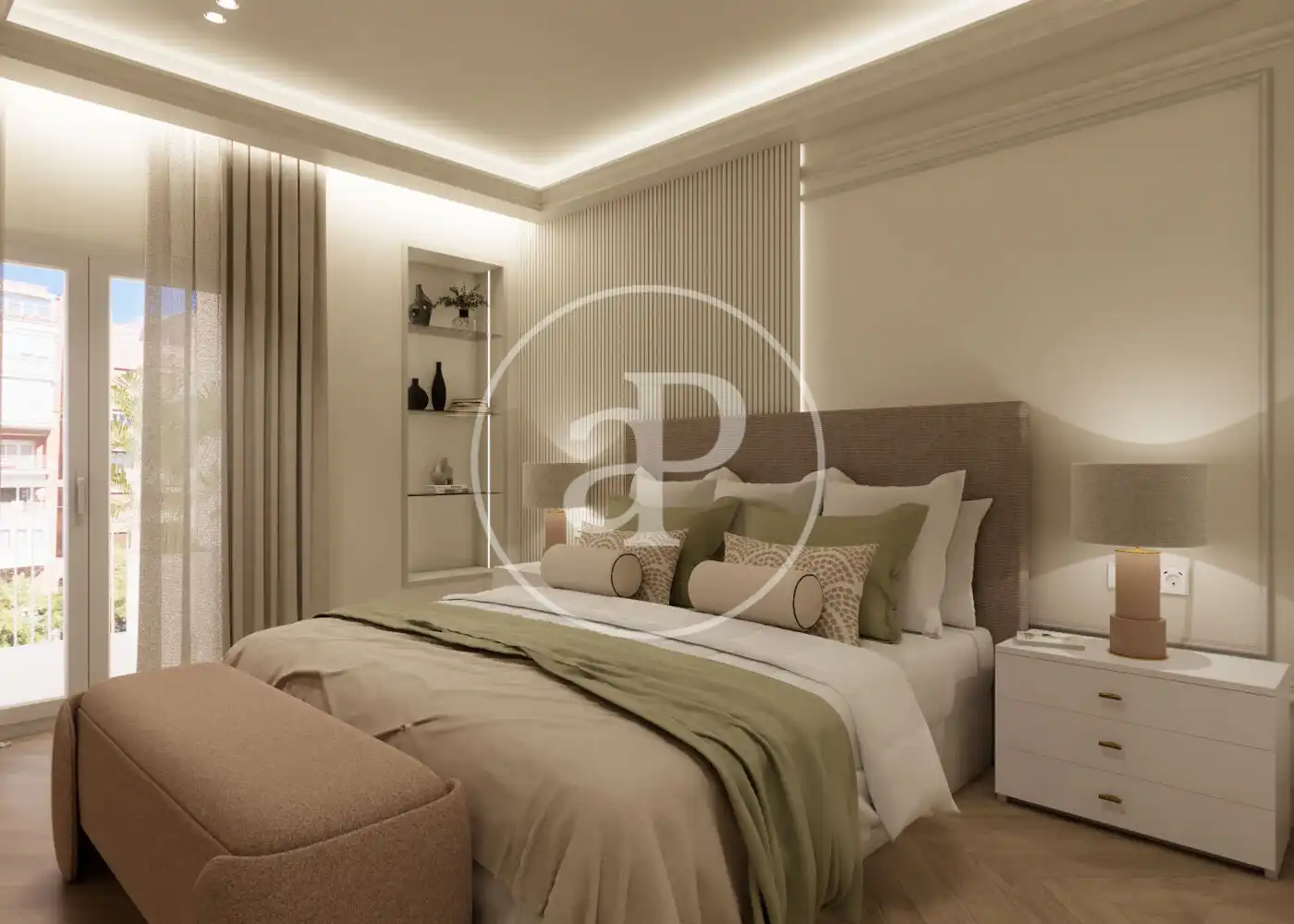 Bedroom of Flat for sale in Madrid  with Air Conditioner, Heating and Terrace