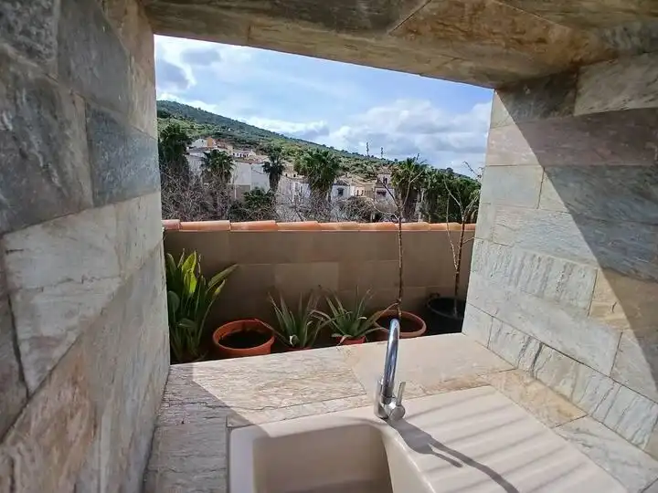 Terraza de Casa o chalet de alquiler en Casabermeja con Aire acondicionado, Jardín privado y Piscina