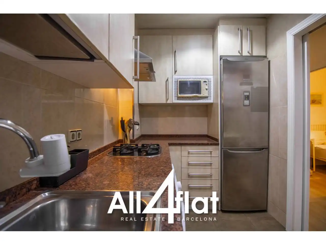 Kitchen of Flat for rent in Barcelona  with Furnished and Alarm