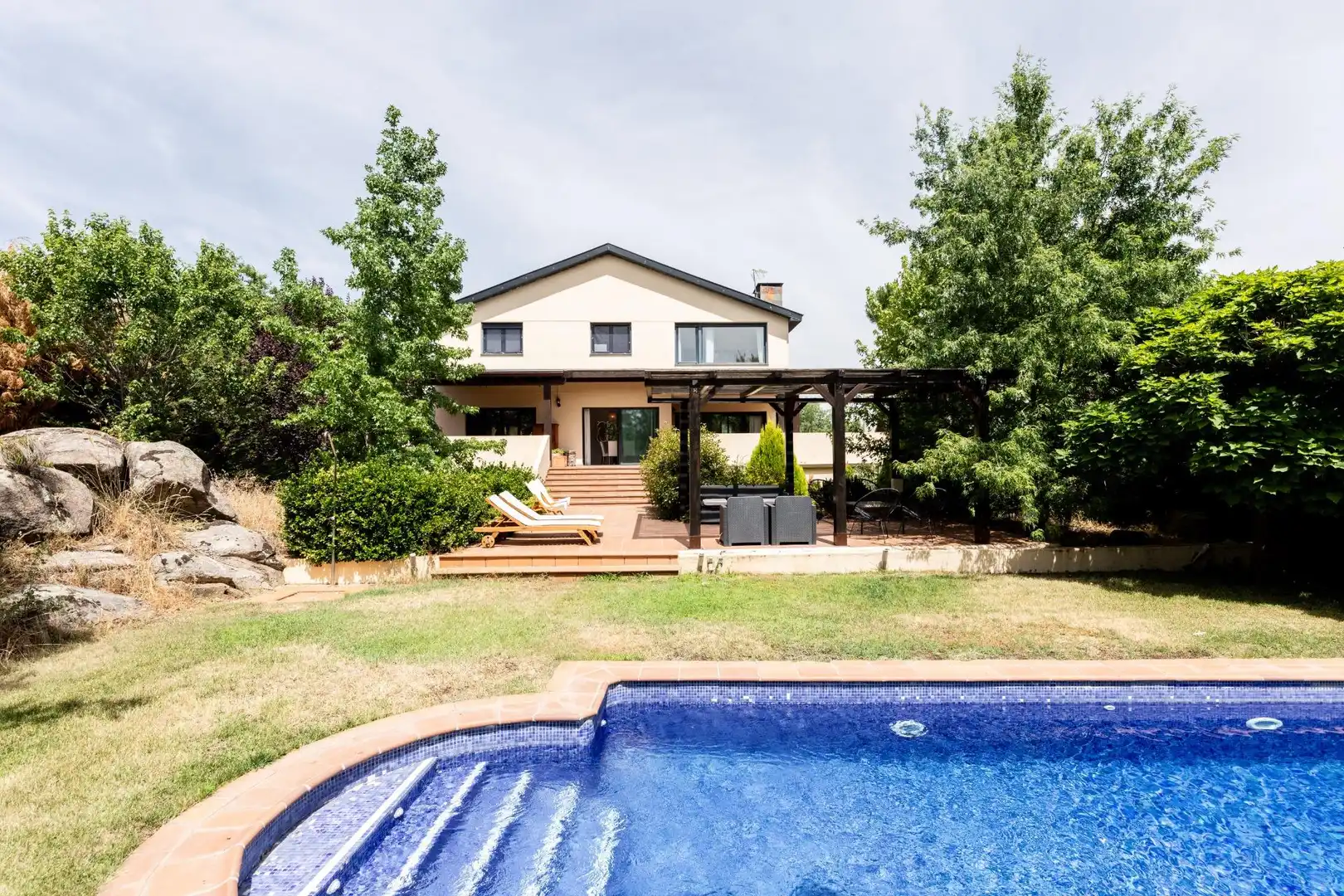 Piscina de Casa o chalet en venta en El Boalo - Cerceda – Mataelpino con Calefacción, Terraza y Piscina