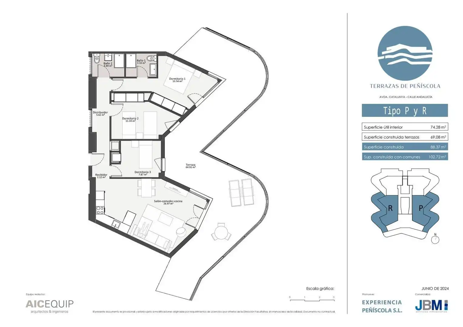 Ático en venta en Peñíscola / Peníscola con Jardín privado, Terraza y Piscina comunitaria