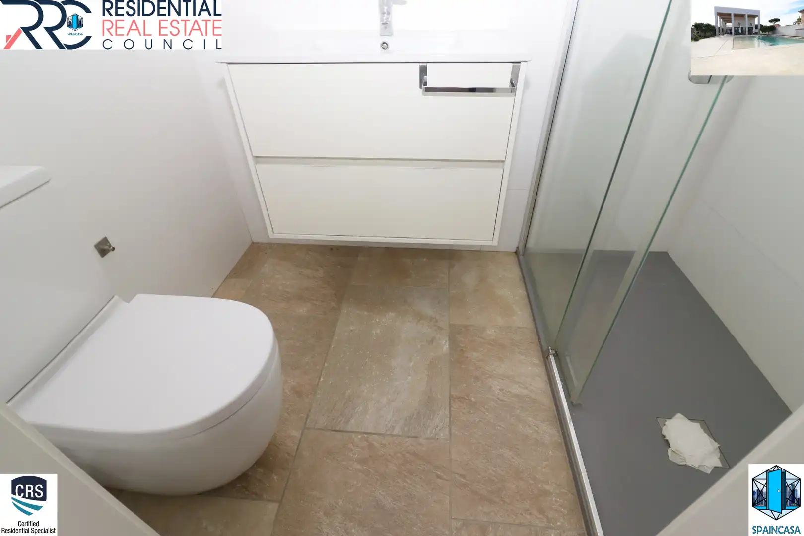 Bany de Casa o xalet en venda en Aljaraque amb Aire condicionat, Traster i Piscina