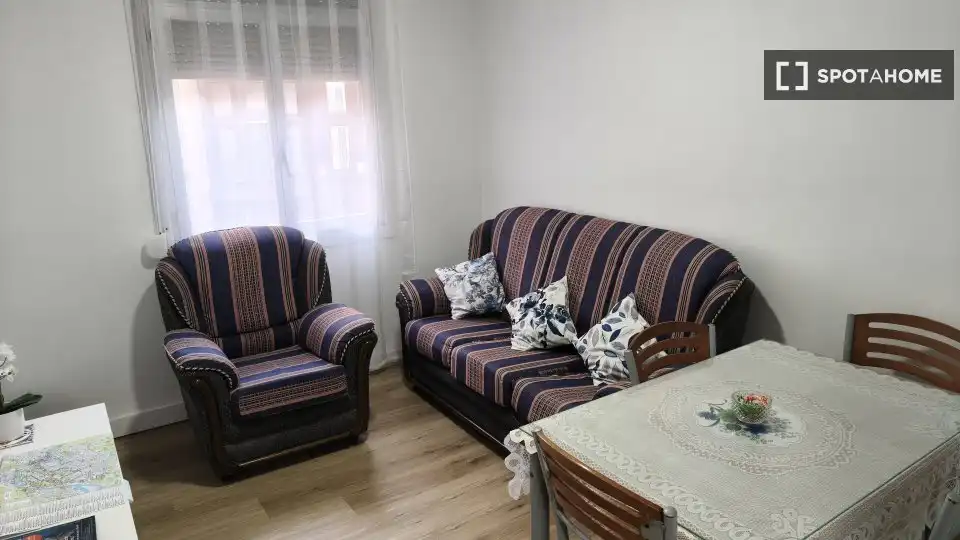 Living room of Flat for share in Bilbao   with Air Conditioner, Heating and Furnished