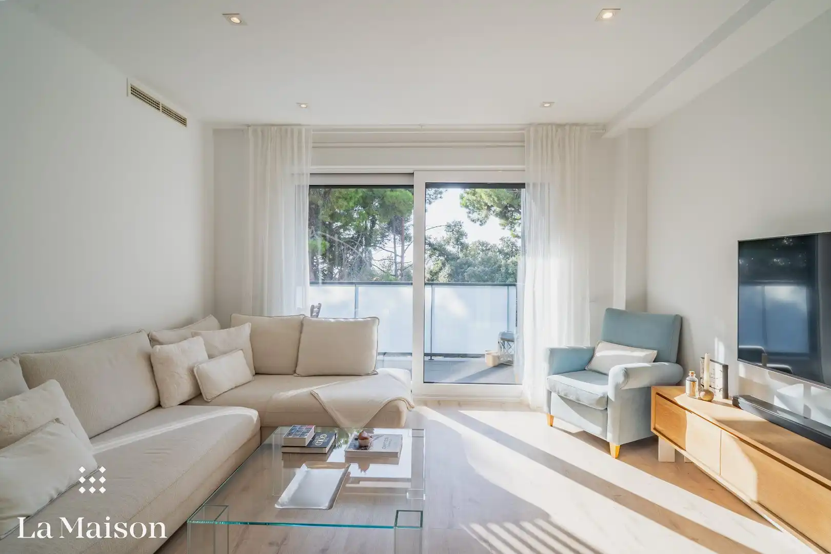 Wohnzimmer von Wohnung zum Verkauf in Sant Andreu de Llavaneres mit Heizung, Abstellraum und Balkon