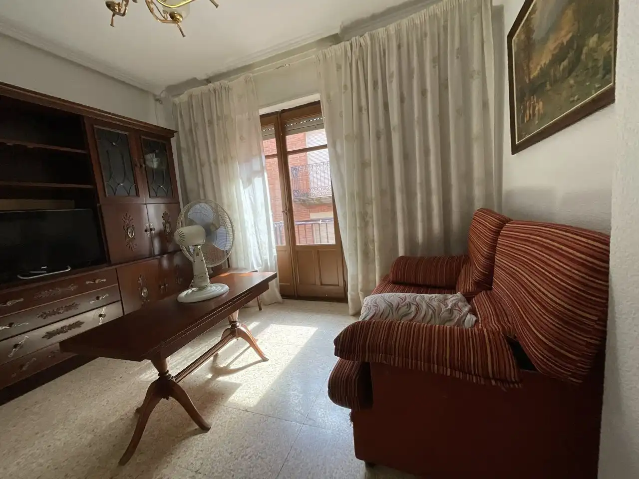 Living room of Flat for sale in Santo Domingo de la Calzada  with Heating, Furnished and Balcony