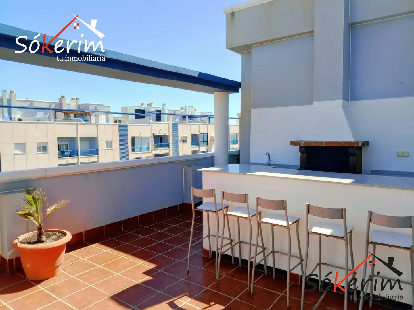 Terraza de Piso en venta en Villajoyosa / La Vila Joiosa con Aire acondicionado, Calefacción y Jardín privado