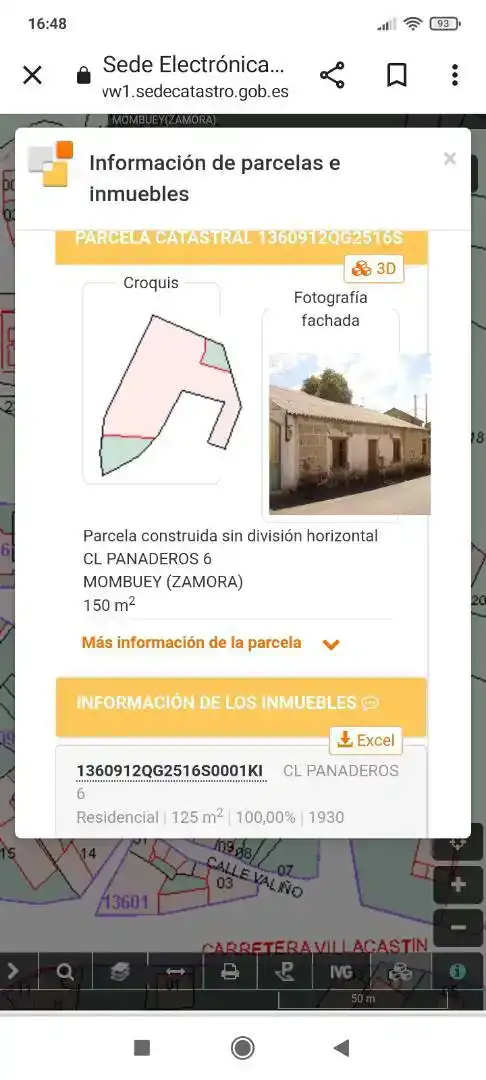 Casa adosada en venta en Mombuey