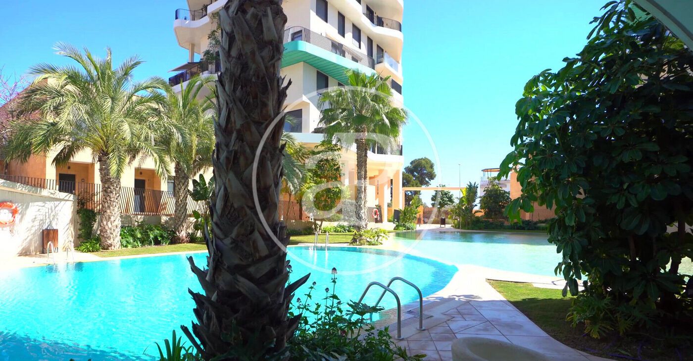Swimming pool of Single-family semi-detached for sale in Villajoyosa / La Vila Joiosa  with Air Conditioner, Heating and Private garden