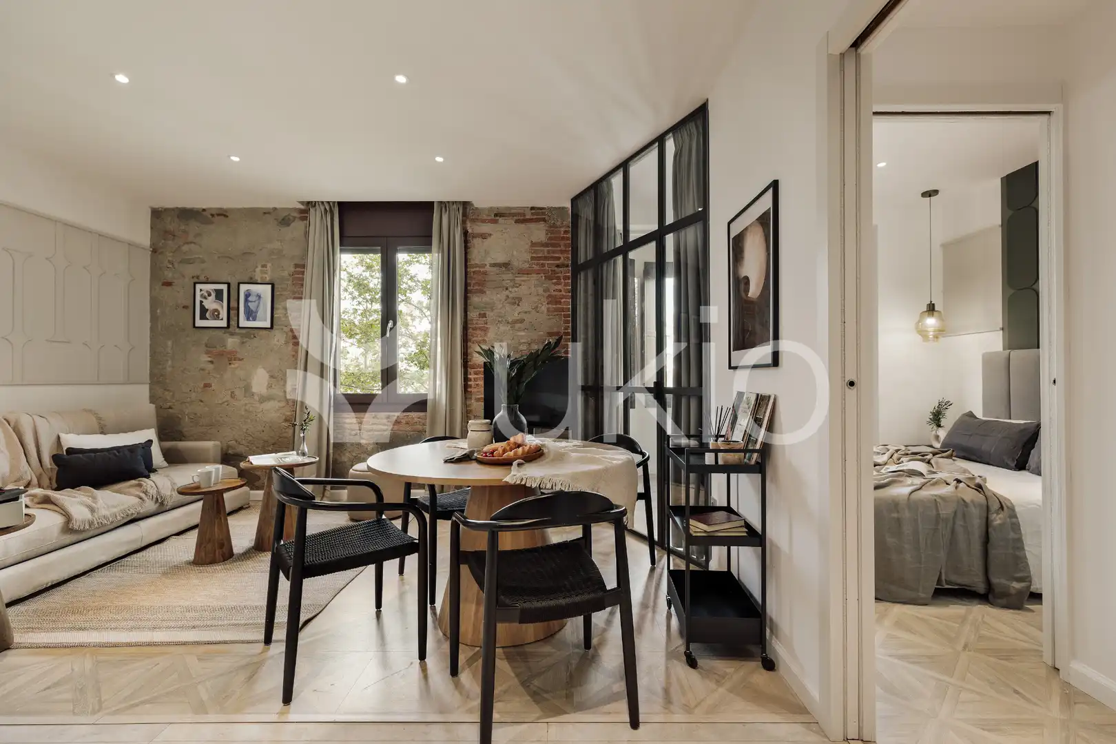 Wohnzimmer von Wohnungen zur Miete in Barcelona mit Klimaanlage, Heizung und Möbliert
