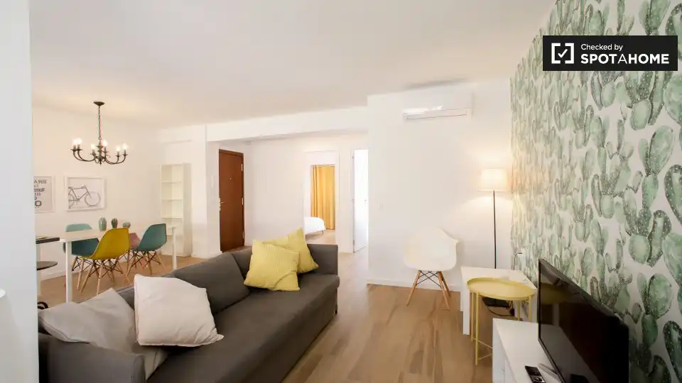 Sala de estar de Piso de alquiler en Valencia con Aire acondicionado, Calefacción y Amueblado