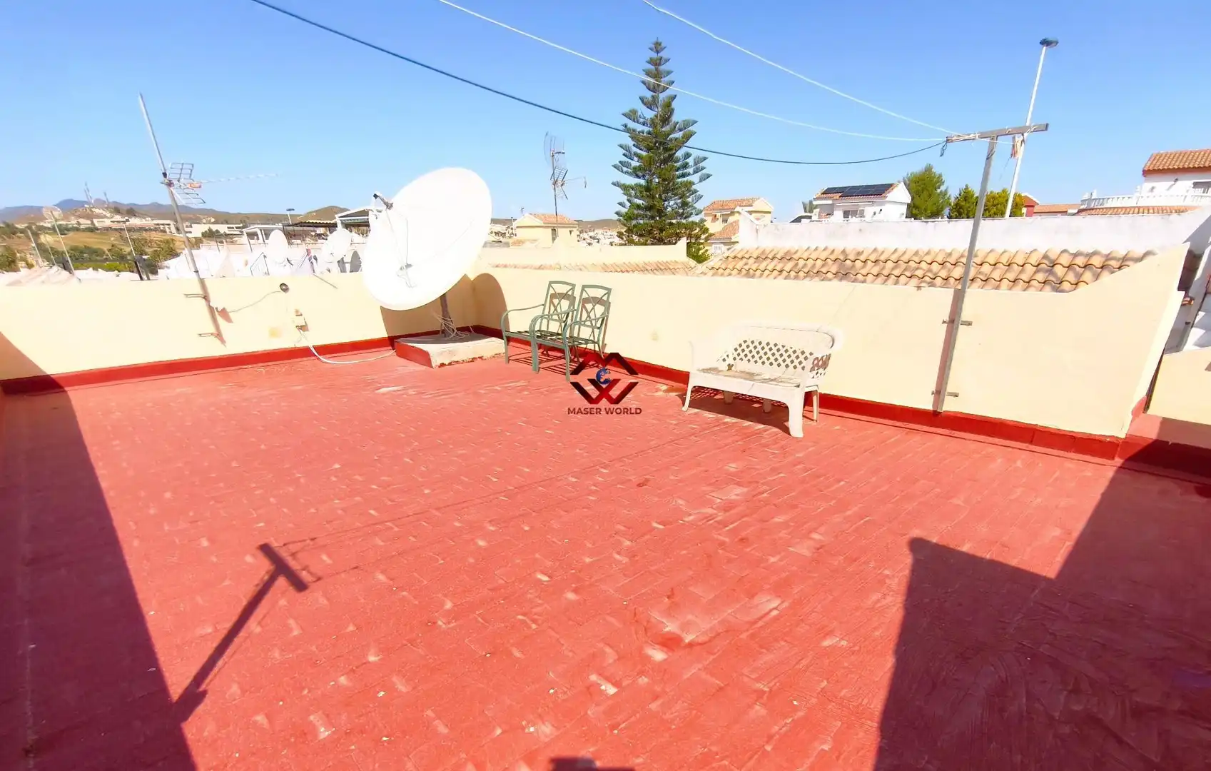 Terrassa de Casa adosada en venda en Mazarrón amb Aire condicionat, Calefacció i Jardí privat