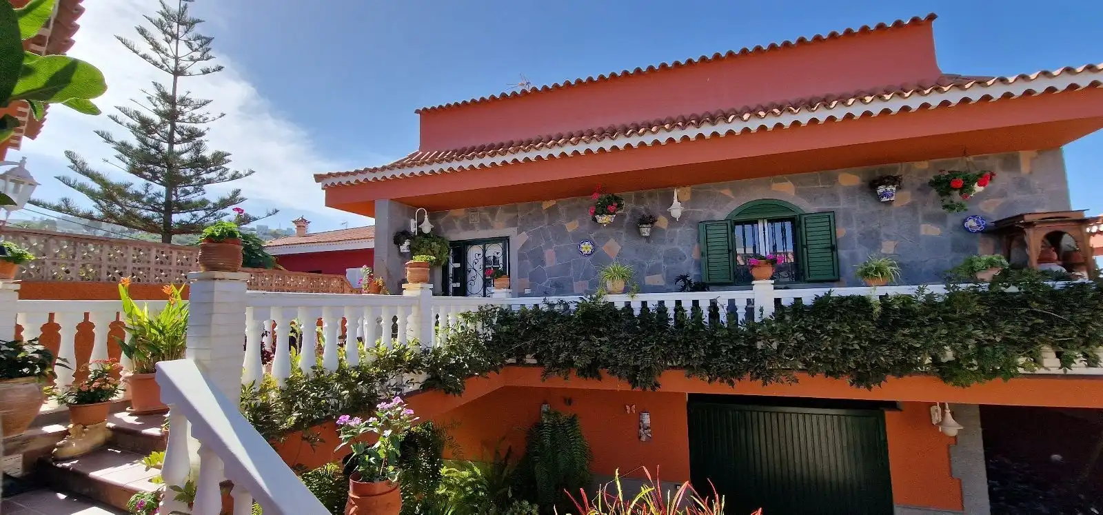 Vista exterior de Casa o chalet en venta en Firgas con Jardín privado, Piscina y Amueblado