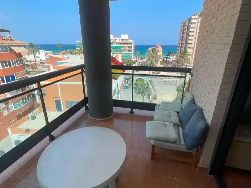 Balcony of Flat for rent in El Campello  with Air Conditioner, Swimming Pool and Furnished