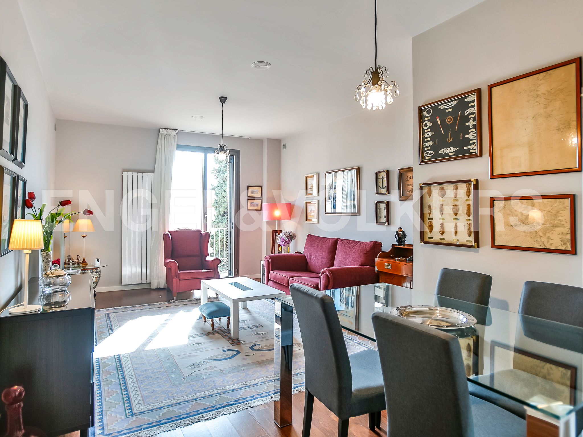 Living room of Apartment for sale in El Vendrell  with Air Conditioner, Heating and Parquet flooring