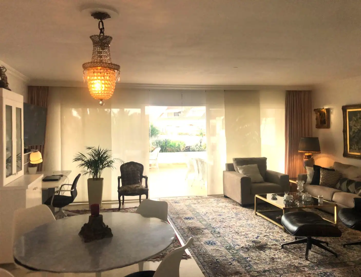 Wohnzimmer von Dachboden zur Miete in Puerto de la Cruz mit Klimaanlage, Privatgarten und Terrasse