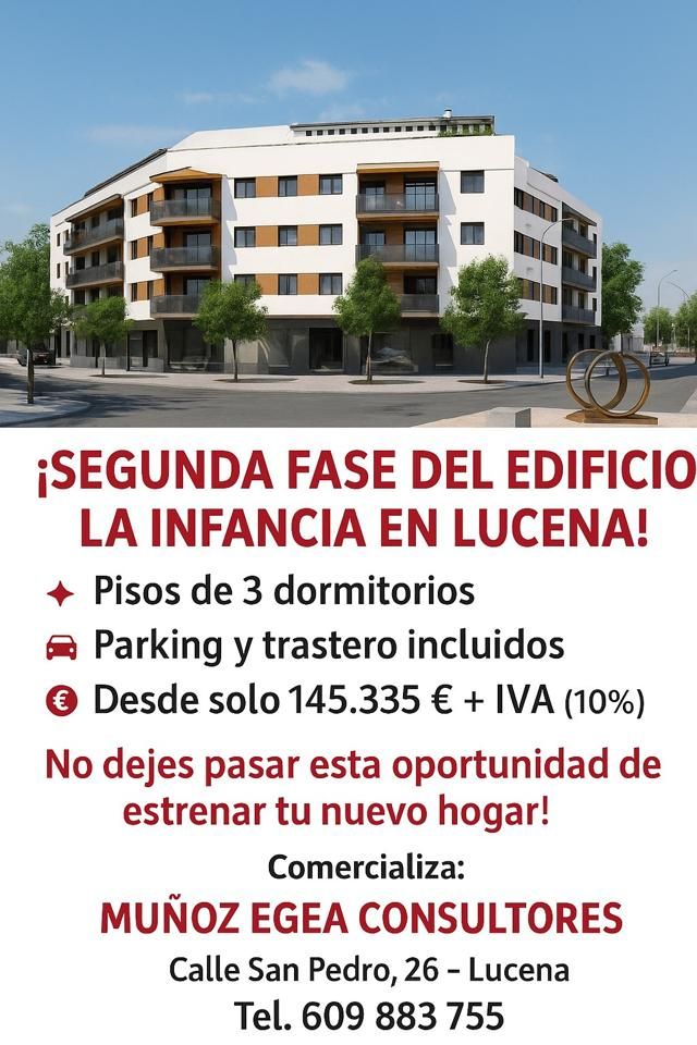 Parking of Flat for sale in Lucena  with Air Conditioner and Terrace