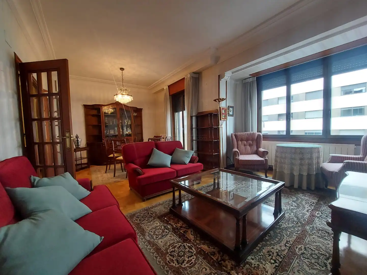 Living room of Flat for sale in  Logroño  with Heating, Parquet flooring and Balcony