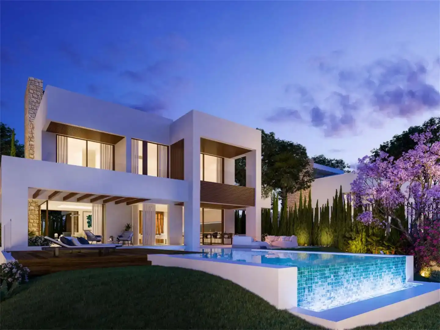 Exterior view of Houses for sale in Marbella  with Air Conditioner, Swimming Pool and Balcony