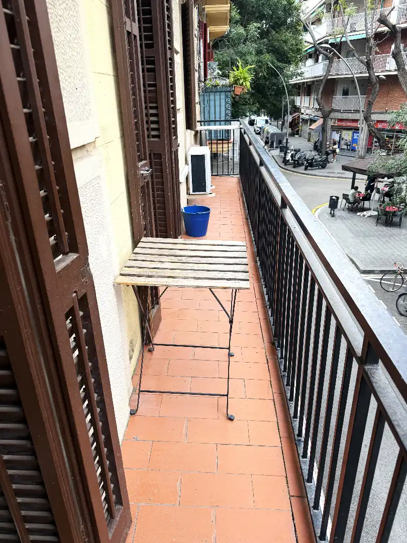 Terraza de Piso de alquiler en Barcelona con Aire acondicionado, Parquet y Amueblado