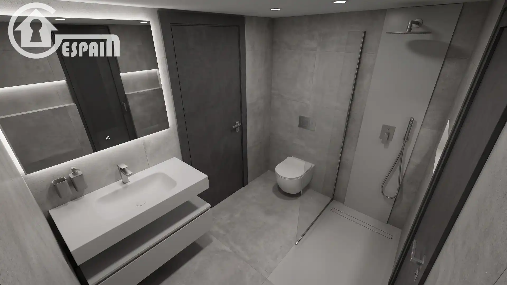 Bathroom of Flat for sale in Madrid  with Air Conditioner and Heating