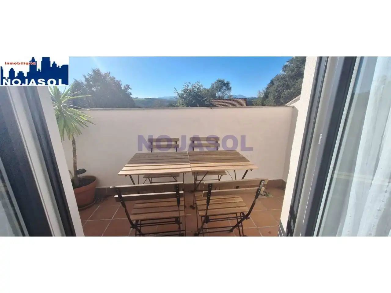 Terraza de Apartamento de alquiler en Meruelo con Parquet, Terraza y Amueblado