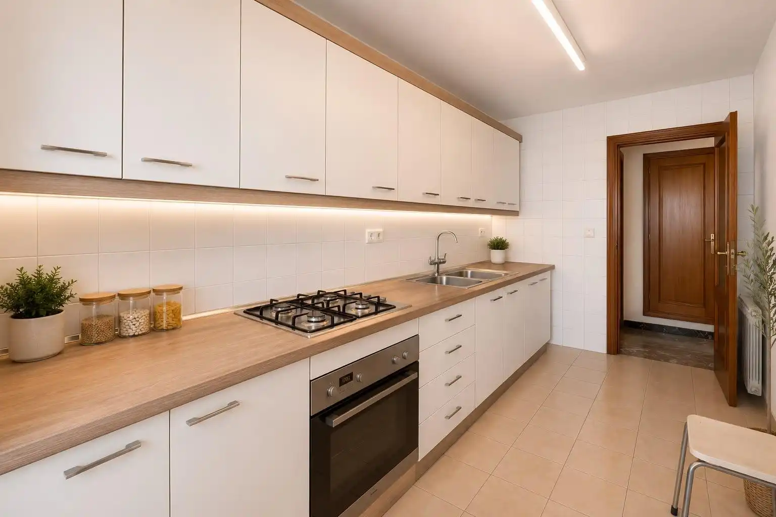 Kitchen of Flat for sale in Granada  with Air Conditioner, Terrace and Balcony