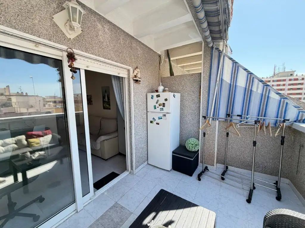 Balcony of Attic for sale in Torrevieja  with Air Conditioner and Furnished
