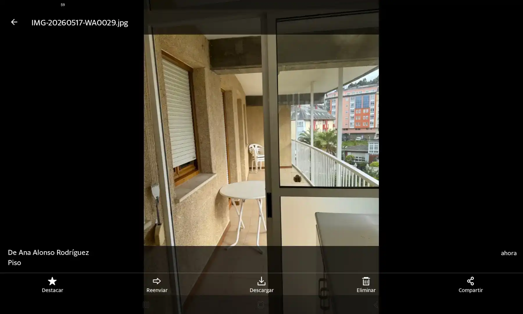 Balcony of Flat for rent in Viveiro  with Parquet flooring and Furnished