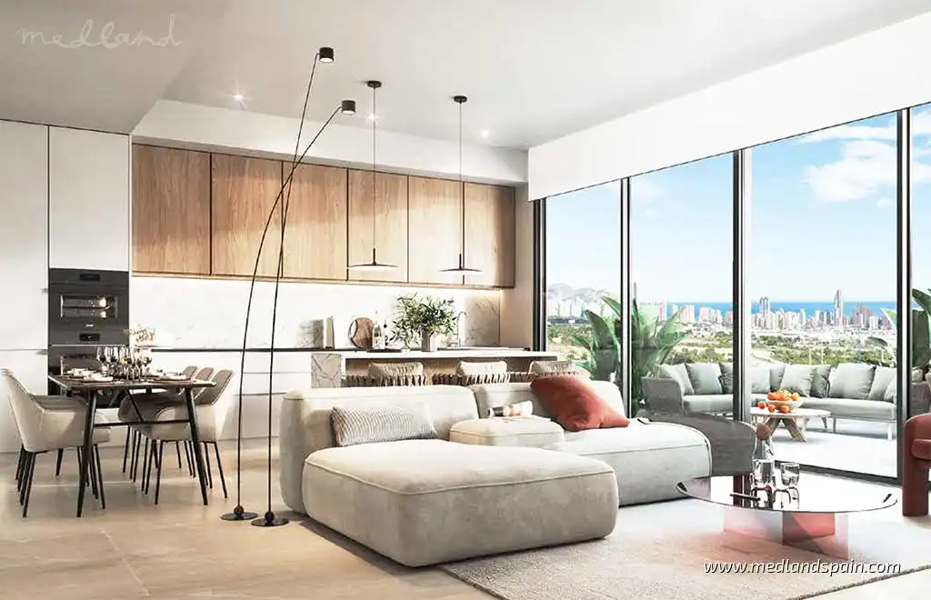 Apartamento con piscina en venta en Balcón de Finestrat - Terra Marina