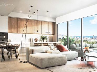 Apartamento con piscina en venta en Balcón de Finestrat - Terra Marina