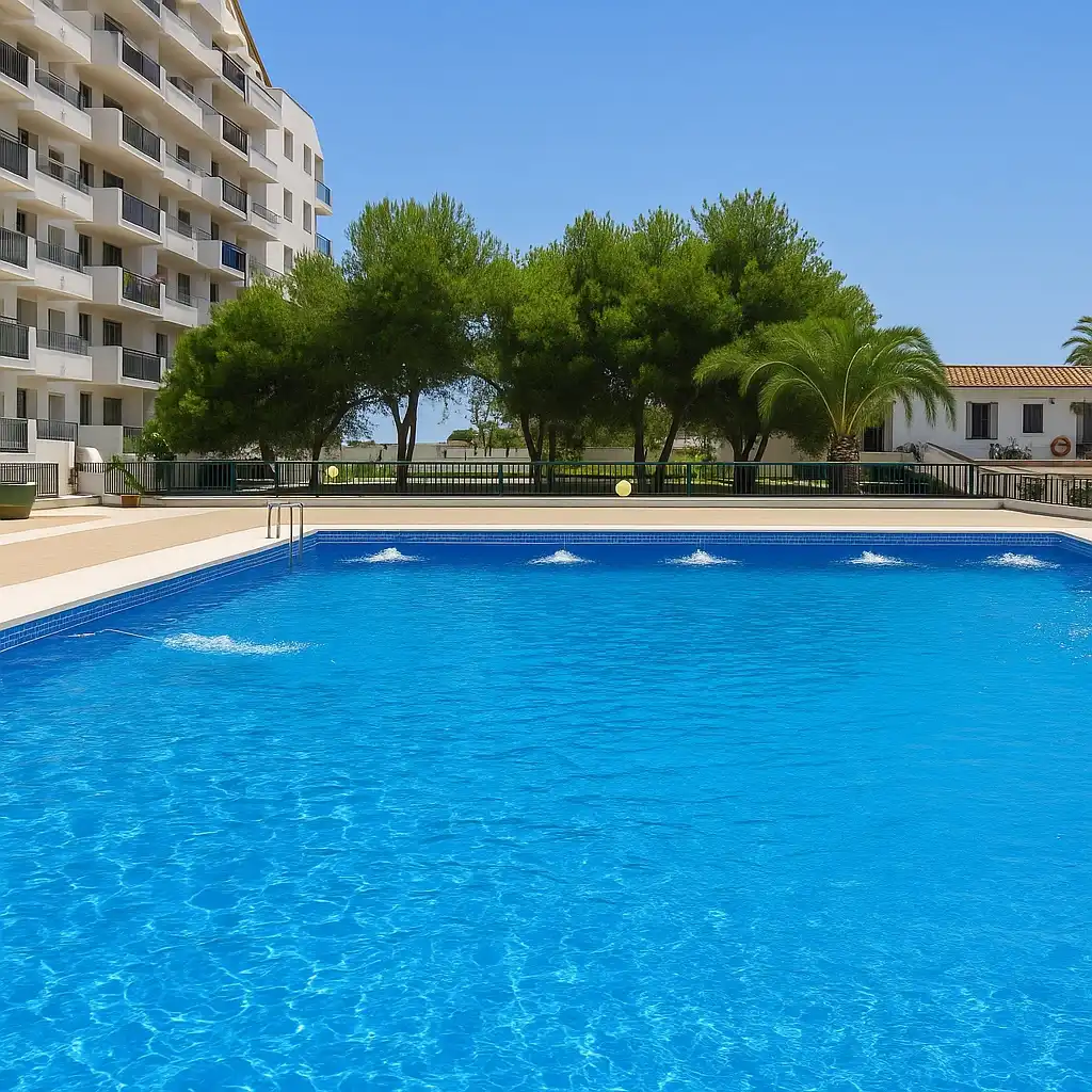 Schwimmbecken von Wohnungen zur Miete in Peñíscola / Peníscola mit Terrasse, Möbliert und Ofen