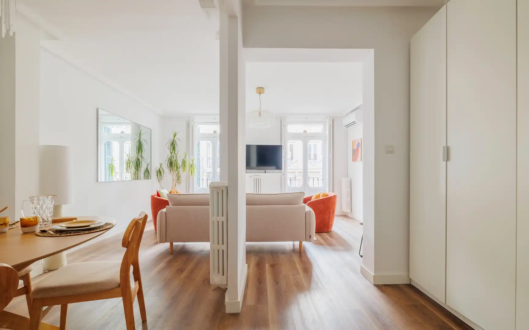 Sala de estar de Piso de alquiler en Madrid con Aire acondicionado, Calefacción y Amueblado