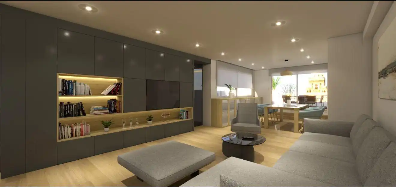 Living room of Flat for sale in Murcia  with Terrace, Storage room and Balcony