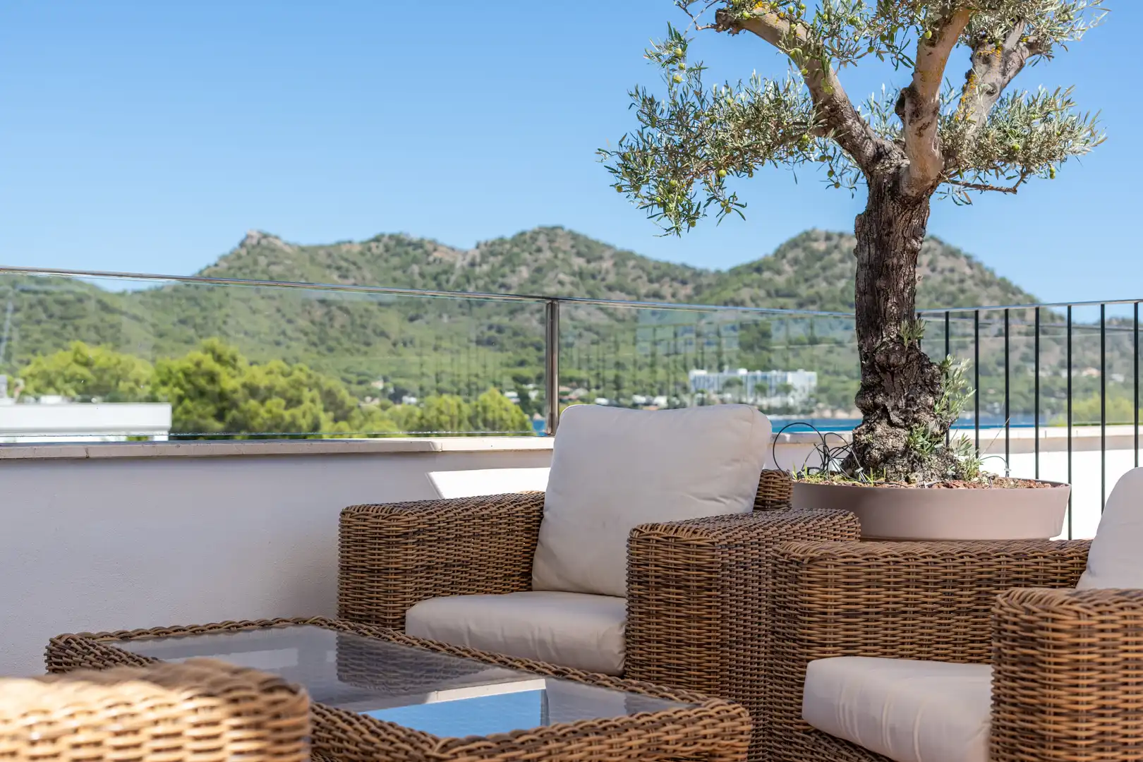 Terrasse von Dachboden zum Verkauf in Son Servera mit Klimaanlage, Heizung und Abstellraum
